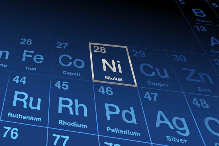 Nickel Ni als chemisches Element mit N (depositphotos.com)